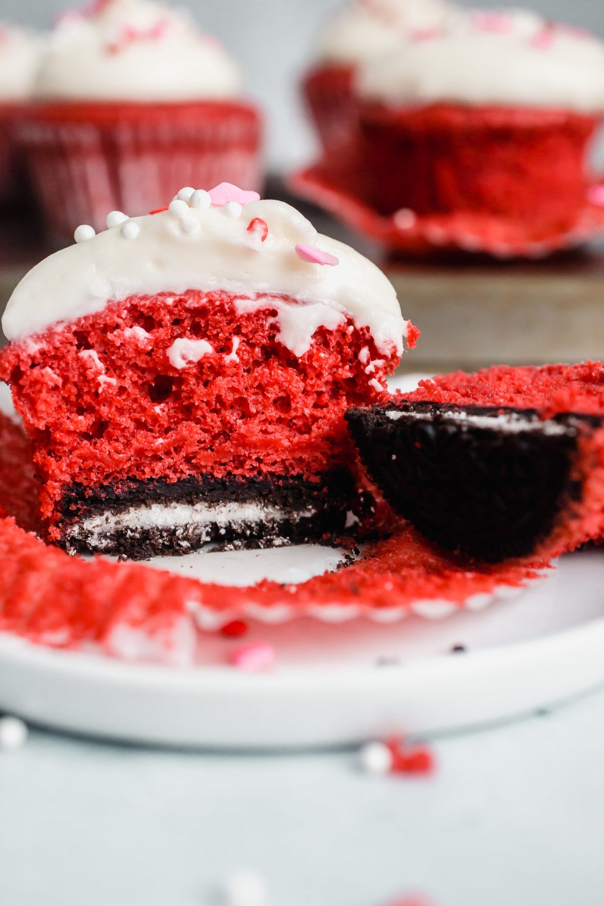 Oreo Red Velvet Cupcakes